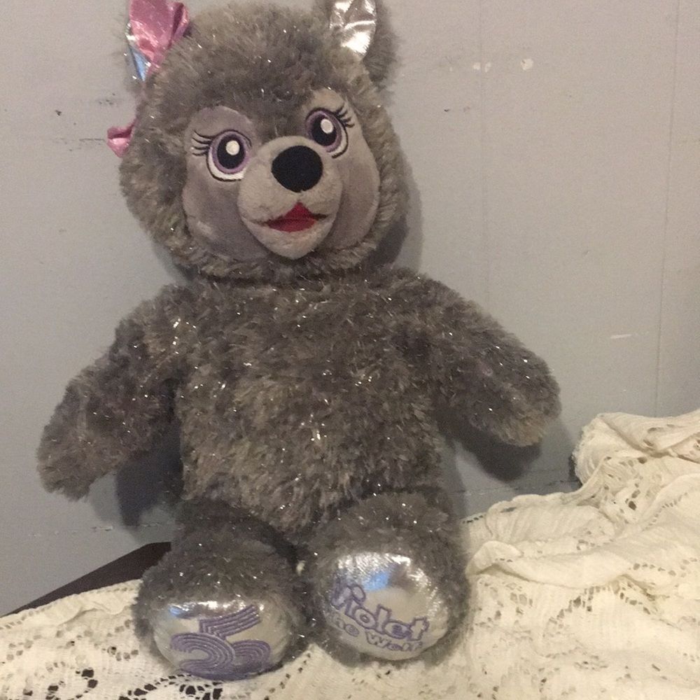 Build A Bear violet the Wolf. LIMITED EDITION